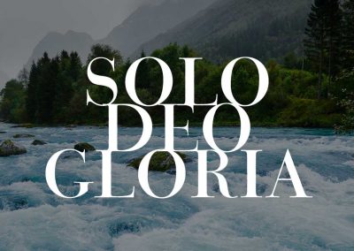 When we understand “Sola Fide” and “Solo Gratia”, we are led to “Solo Deo Gloria”
