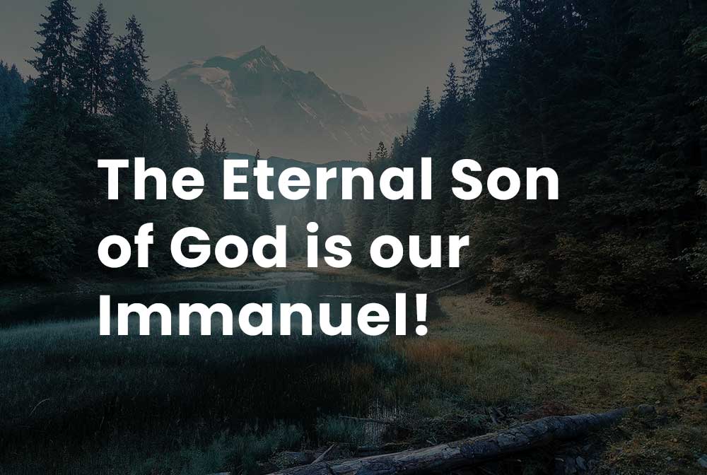 The eternal Son of God is our Immanuel!